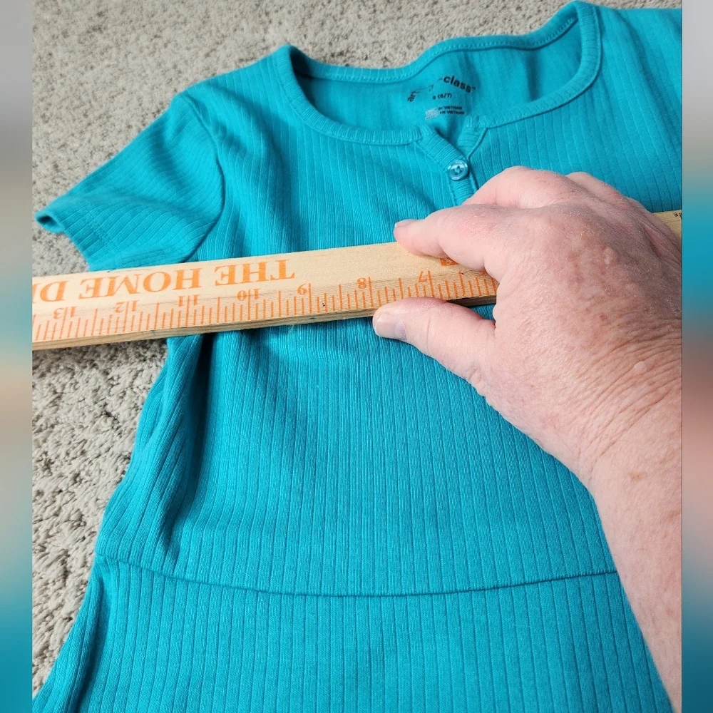 Girl's Teal A-Line Dress - Art Class - S (6/7)